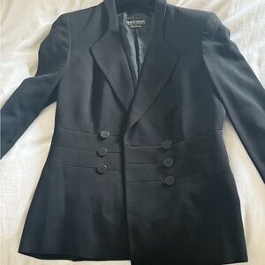 Giorgio Armani Black Double-Breasted Vintage Blazer made in Italy